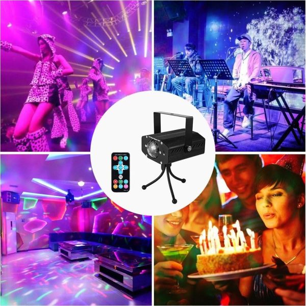 Underwater Lights |   AC110-240V 5W 3 LED RGB Mini LED Water Wave Ripple Effect Stage Light Black LED Lights & Flashlights Black