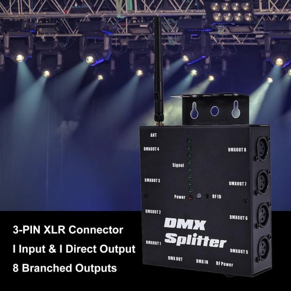 Underwater Lights |   DMX512 Wireless Lighting Signal Amplifier Distributor Signal Decoder Black LED Lights & Flashlights Black