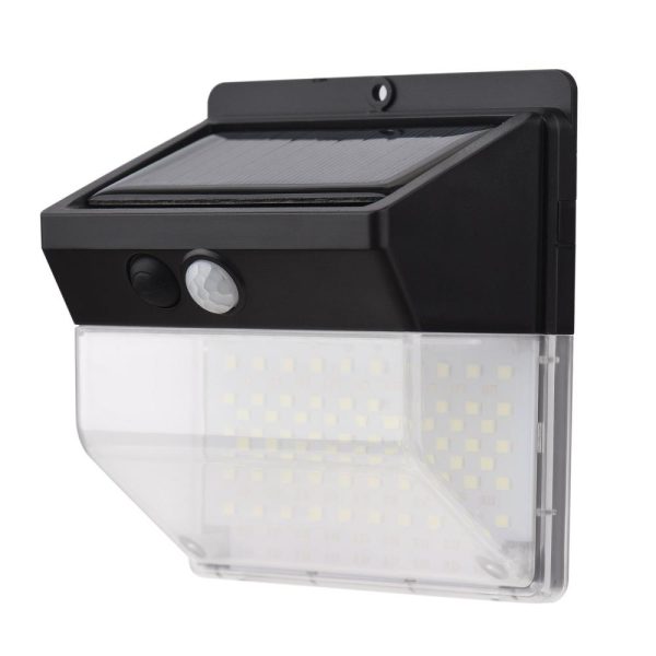 Headlights |   136 LEDs Solar Wall Light PIR Motion Sensor Lights Outdoor Waterproof Garden Lamp Night Light Black Headlights Black