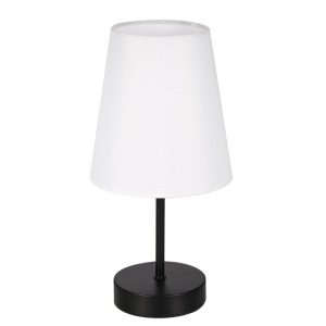 Novelty lighting |   Fabric Bedside Table Lamp with 3 Light Colors LED Bulb Black & White LED Lighting Black & White