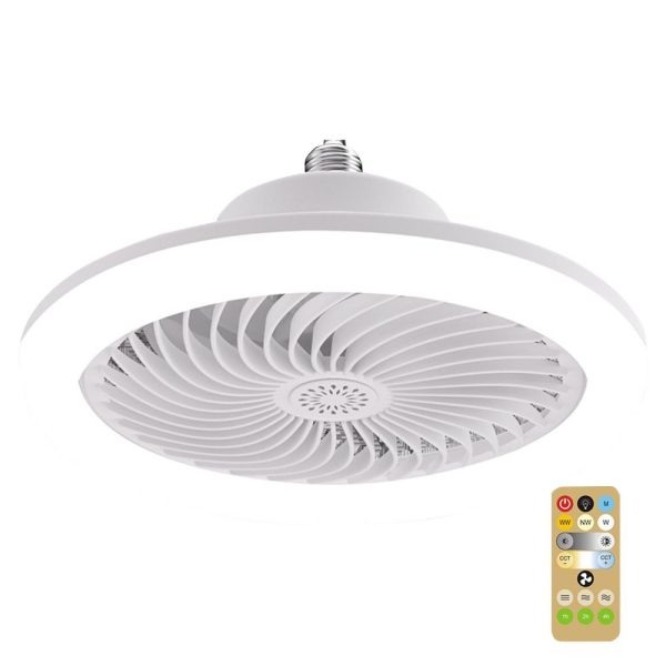 RGB Controlers |   Intelligent Remote Control LED Fan Light E27 Screw Dimmable Bedroom Aromatherapy Lighting Fan Light White LED Lighting RGB Controlers