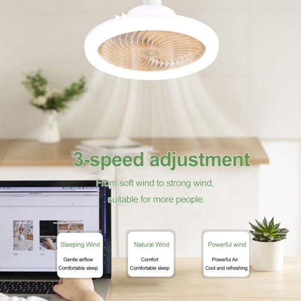 RGB Controlers |   Intelligent Remote Control LED Fan Light E27 Screw Dimmable Bedroom Aromatherapy Lighting Fan Light White LED Lighting RGB Controlers