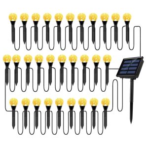 Switches |   Solar Bubbles Lawn Lamp String Set Outdoor Landscape Decoration IP65 Waterproof Leds Solar-Powered Stake Lights for Pathway/Courtyard/Garden Black LED Lighting Black