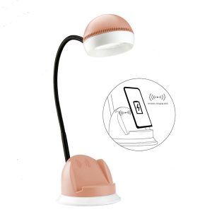 Novelty lighting |   Desk Lamp with Wireless Charger USB Charging Port Pink LED Lighting Novelty lighting