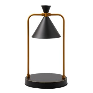 Novelty lighting |   Retro Metal Aromatherapy Wax Melting Lamp Stepless Dimming Smoke-free Bedroom Fragrance Candle Melting Table Lamp Black LED Lighting Black